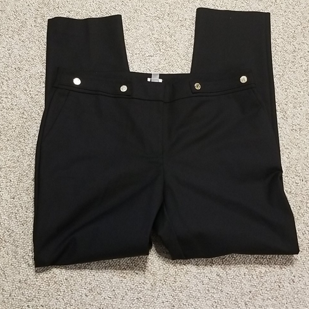 Anne Klein size 12 black dress slacks with gold